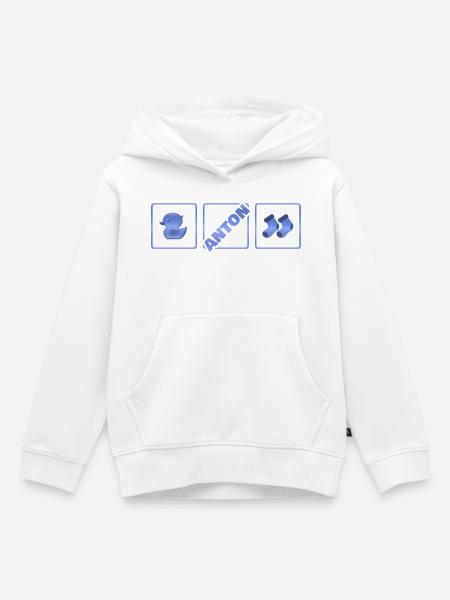 Anton als Kind - Kinder Premium Organic Hoodie - Weiß