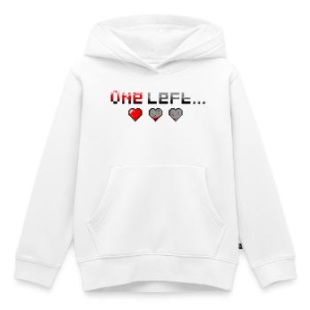 Pixel Art One Heart Left - Kinder Premium Organic Hoodie - Weiß - Vorne - AI Model Kid Female (0cm)