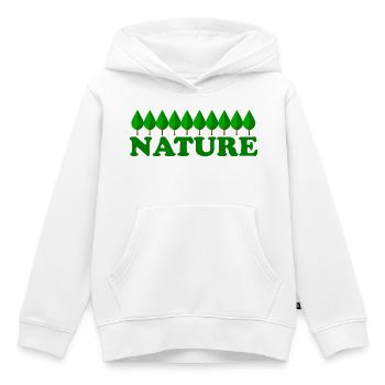 Nature - Sweat Premium à capuche enfant bio - blanc - Devant - AI Model Kid Female (0cm)