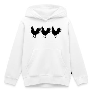 Hahn Silhouette - Kinder Premium Organic Hoodie - Weiß - Vorne - AI Model Kid Female (0cm)