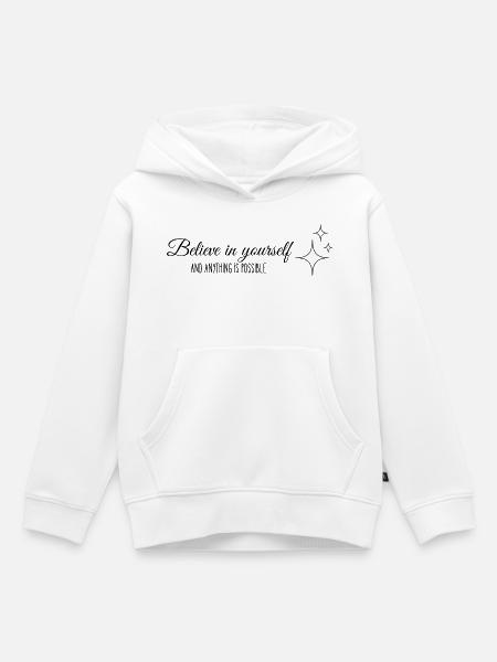 Glaube an dich - Kinder Premium Organic Hoodie - Weiß