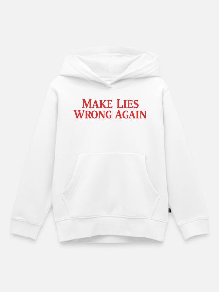 Wieder Lügen falsch machen - Kinder Premium Organic Hoodie - Weiß