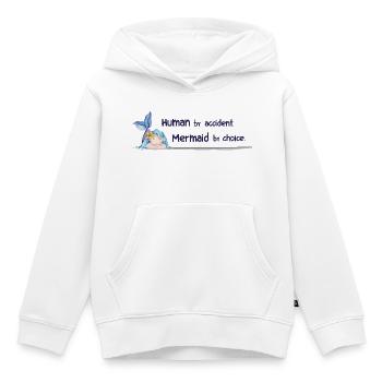 Mermaid by Choice – Magischer Aquarell Spruch - Kinder Premium Organic Hoodie - Weiß - Vorne - AI Model Kid Female (0cm)