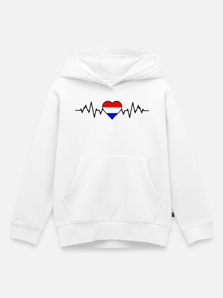 Holland-Herzschlag - Kinder Premium Organic Hoodie - Weiß