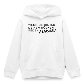 When they talk behind your back... Farts! - Kids Premium Organic Hoodie - white - Front - AI Model Kid Female (0cm)