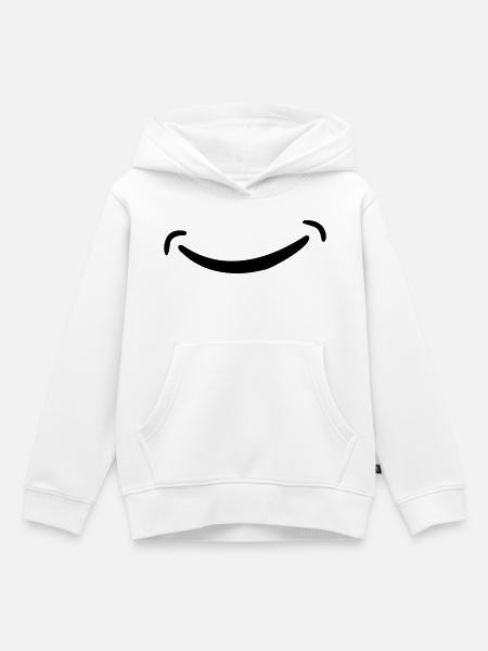 lächeln - Kinder Premium Organic Hoodie - Weiß