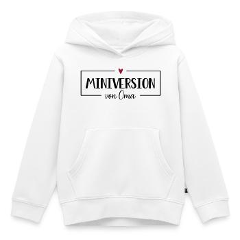 Miniversion von Oma | Minime Oma 2026 Baby - Kids Premium Organic Hoodie - white - Front - AI Model Kid Female (0cm)