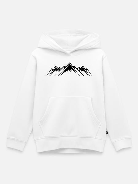Berge Berg Mountains - Kinder Premium Organic Hoodie - Weiß