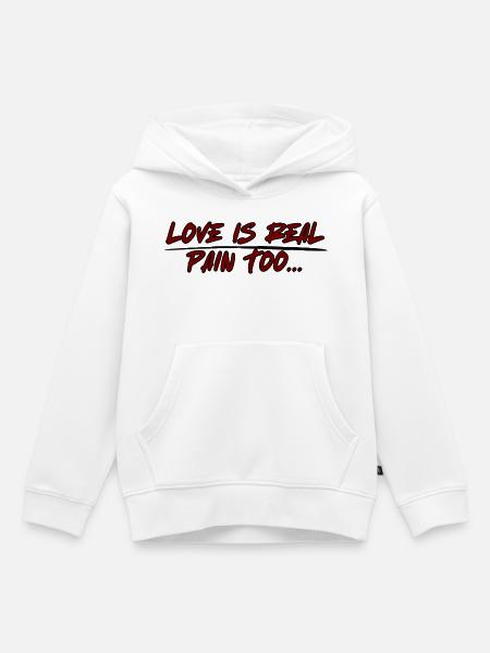 love is real - Kinder Premium Organic Hoodie - Weiß
