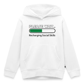 Soziale Fähigkeiten aufladen – für einen weißen Hintergrund - Kinder Premium Organic Hoodie - Weiß - Vorne - AI Model Kid Female (0cm)