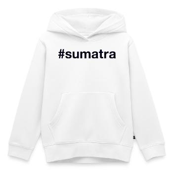 Sumatra Hashtag - Sweat Premium à capuche enfant bio - blanc - Devant - AI Model Kid Female (0cm)