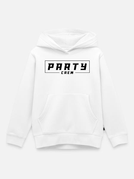 Party Crew - Kinder Premium Organic Hoodie - Weiß