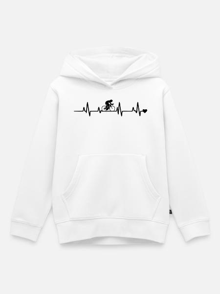  Fahrrad Radfahrer - Kinder Premium Organic Hoodie - Weiß