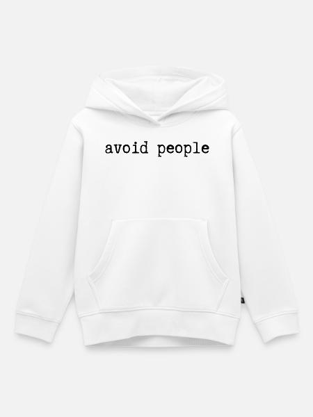 avoid people - Kinder Premium Organic Hoodie - Weiß