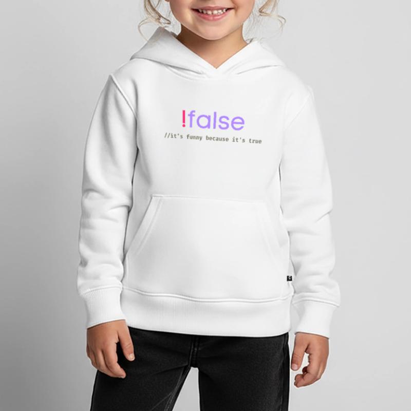 Ifalse Funny Coder Programming Pun Kids Premium Organic Hoodie