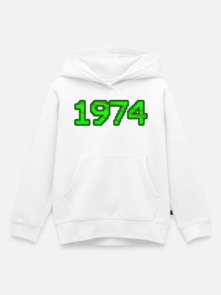 Computer 1974 - Kinder Premium Organic Hoodie - Weiß