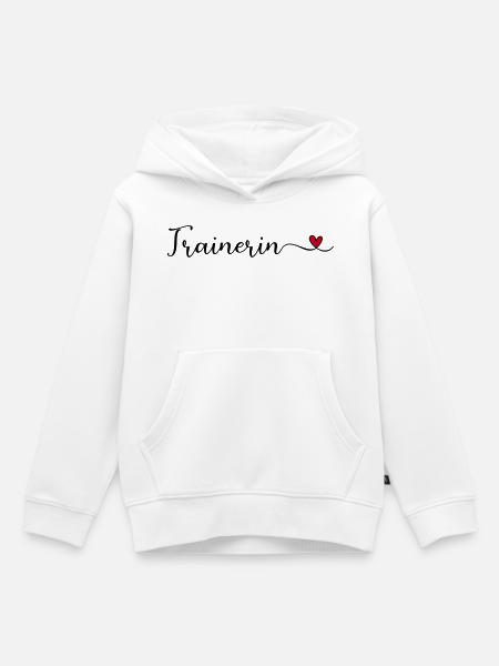 Trainerin - Kinder Premium Organic Hoodie - Weiß