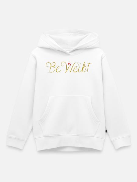 BeWeibt - Kinder Premium Organic Hoodie - Weiß