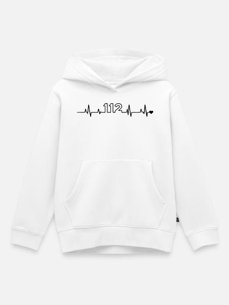 Feuerwehr 112 - Kinder Premium Organic Hoodie - Weiß