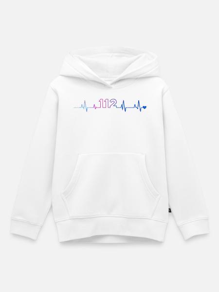 112 - Kinder Premium Organic Hoodie - Weiß