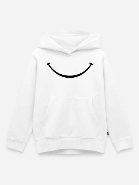 lächeln - Kinder Premium Organic Hoodie - Weiß