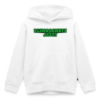 Klimaschutz jetzt - Kinder Premium Organic Hoodie - Weiß - Vorne - AI Model Kid Female (0cm)