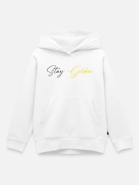 Stay_Golden - Kinder Premium Organic Hoodie - Weiß