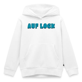 Auf Lock - Kinder Premium Organic Hoodie - Weiß - Vorne - AI Model Kid Female (0cm)