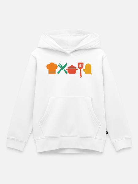 Küchenzauber – Kochen & Genießen mit Stil - Kinder Premium Organic Hoodie - Weiß
