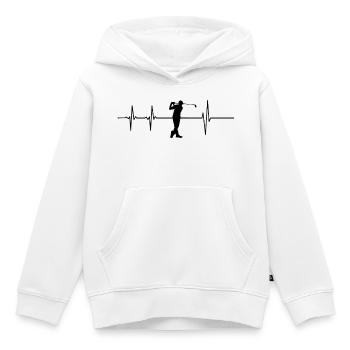 Golf on Beat - Kids Premium Organic Hoodie - white - Front - AI Model Kid Female (0cm)