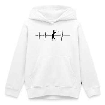 Golfspielerin auf Beat - Kinder Premium Organic Hoodie - Weiß - Vorne - AI Model Kid Female (0cm)