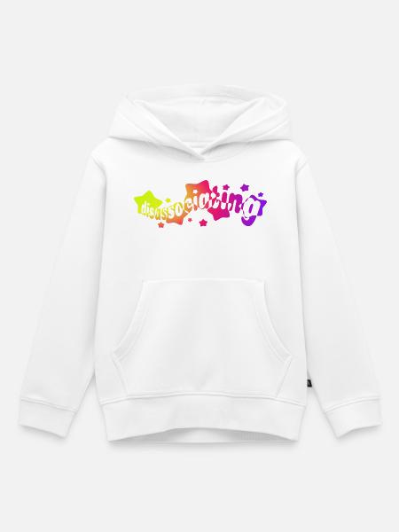 Dissoziation in Regenbogensternen (Farbverlauf) - Kinder Premium Organic Hoodie - Weiß