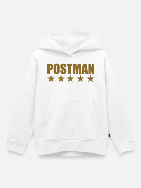Fünf-Sterne-Postbote, professioneller Postbote - Kinder Premium Organic Hoodie - Weiß