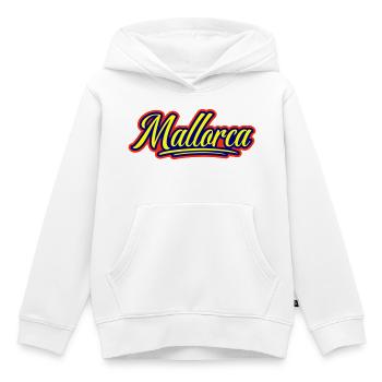 Mallorca Schrift - Kinder Premium Organic Hoodie - Weiß - Vorne - AI Model Kid Female (0cm)