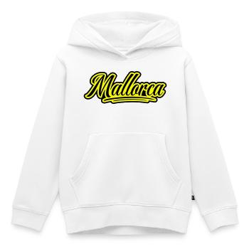 Mallorca Schrift - Kinder Premium Organic Hoodie - Weiß - Vorne - AI Model Kid Female (0cm)