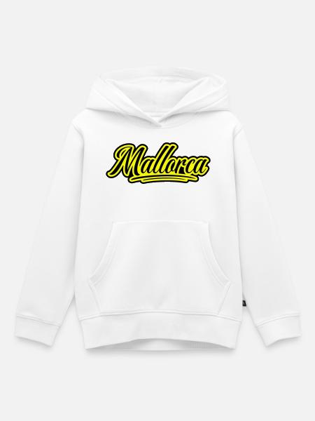 Mallorca Schrift - Kinder Premium Organic Hoodie - Weiß