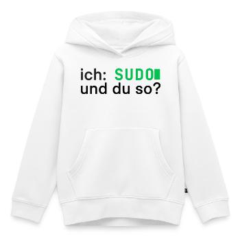 ich: SUDO und du so? Linux Programmierer - dunkel - Kinder Premium Organic Hoodie - Weiß - Vorne - AI Model Kid Female (0cm)