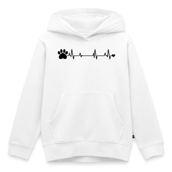 Pfotenabdruck - Kinder Premium Organic Hoodie - Weiß - Vorne - AI Model Kid Female (0cm)