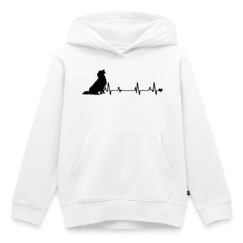 Pfotenabdruck - Kinder Premium Organic Hoodie - Weiß - Vorne - AI Model Kid Female (0cm)