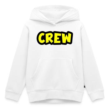 équipage - Sweat Premium à capuche enfant bio - blanc - Devant - AI Model Kid Female (0cm)