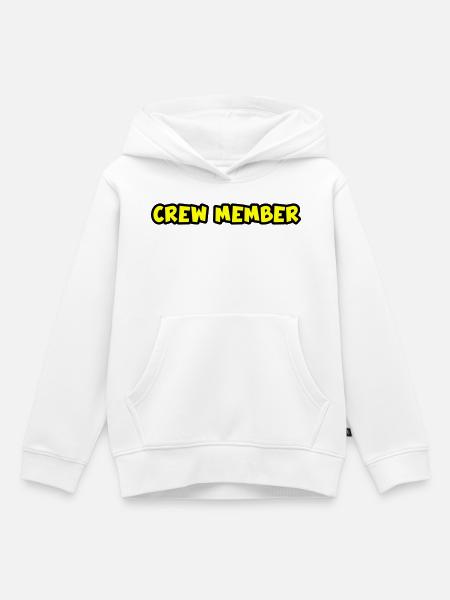 Crew Mitglied - Kinder Premium Organic Hoodie - Weiß