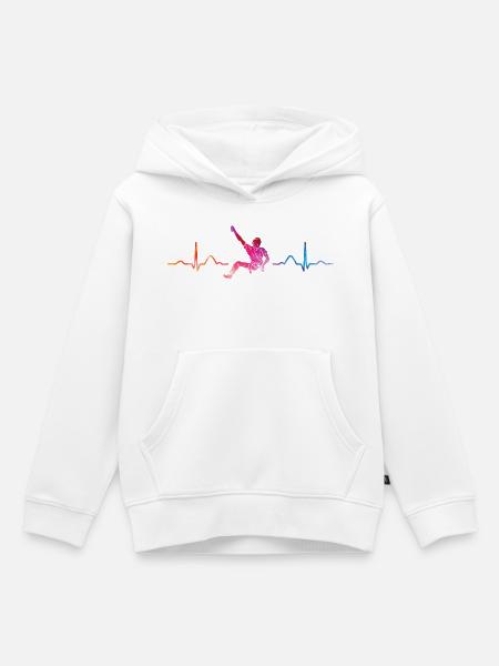 Boulderer Herzschlag Boulder Bouldern - Kinder Premium Organic Hoodie - Weiß