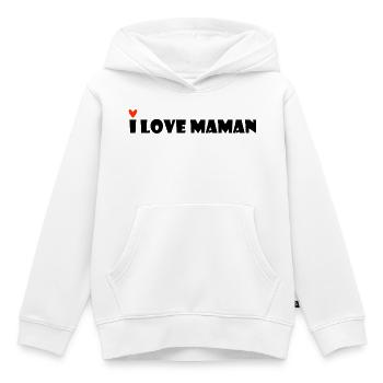 MOM. MOTHER'S DAY. HEART. FEAST. HAPPY BIRTHDAY - Kids Premium Organic Hoodie - white - Front - AI Model Kid Female (0cm)