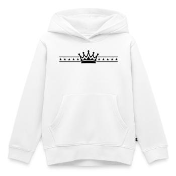 Élément de la couronne - Sweat Premium à capuche enfant bio - blanc - Devant - AI Model Kid Female (0cm)