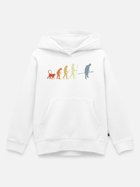 Bäcker Evolution Retro Look - Kinder Premium Organic Hoodie - Weiß