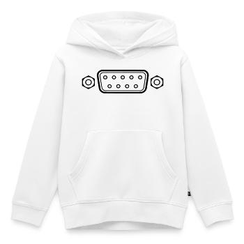 Connecteur DB 9, connecteur série - Sweat Premium à capuche enfant bio - blanc - Devant - AI Model Kid Female (0cm)