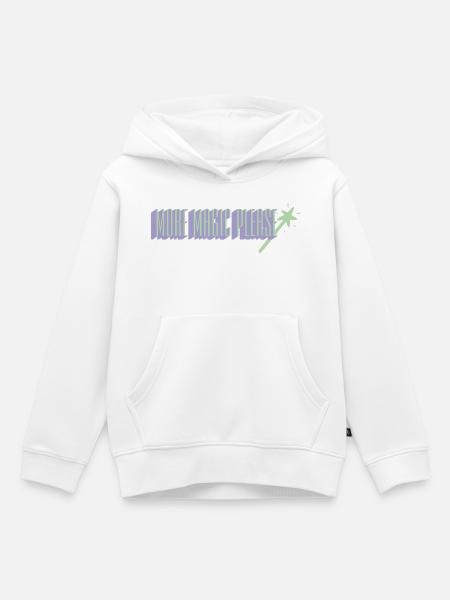 More Magic Please Wand Art - Kinder Premium Organic Hoodie - Weiß