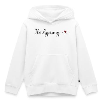 Hochsprung - Kinder Premium Organic Hoodie - Weiß - Vorne - AI Model Kid Female (0cm)