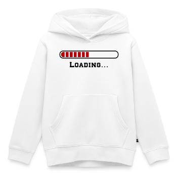 Loading - Kids Premium Organic Hoodie - white - Front - AI Model Kid Female (0cm)