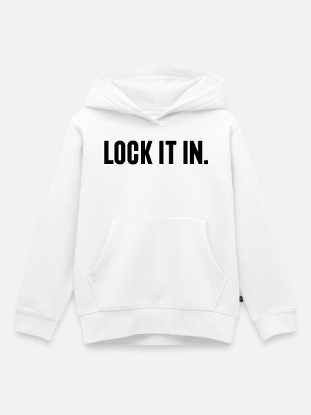 Basketball-Liebhaber-Geschenk – Lock It In - Kinder Premium Organic Hoodie - Weiß
